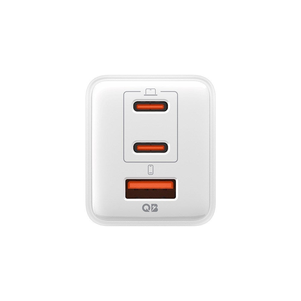Spigen 47W Vægoplader - 2 x USB-C & 1 x USB-A - Hvid