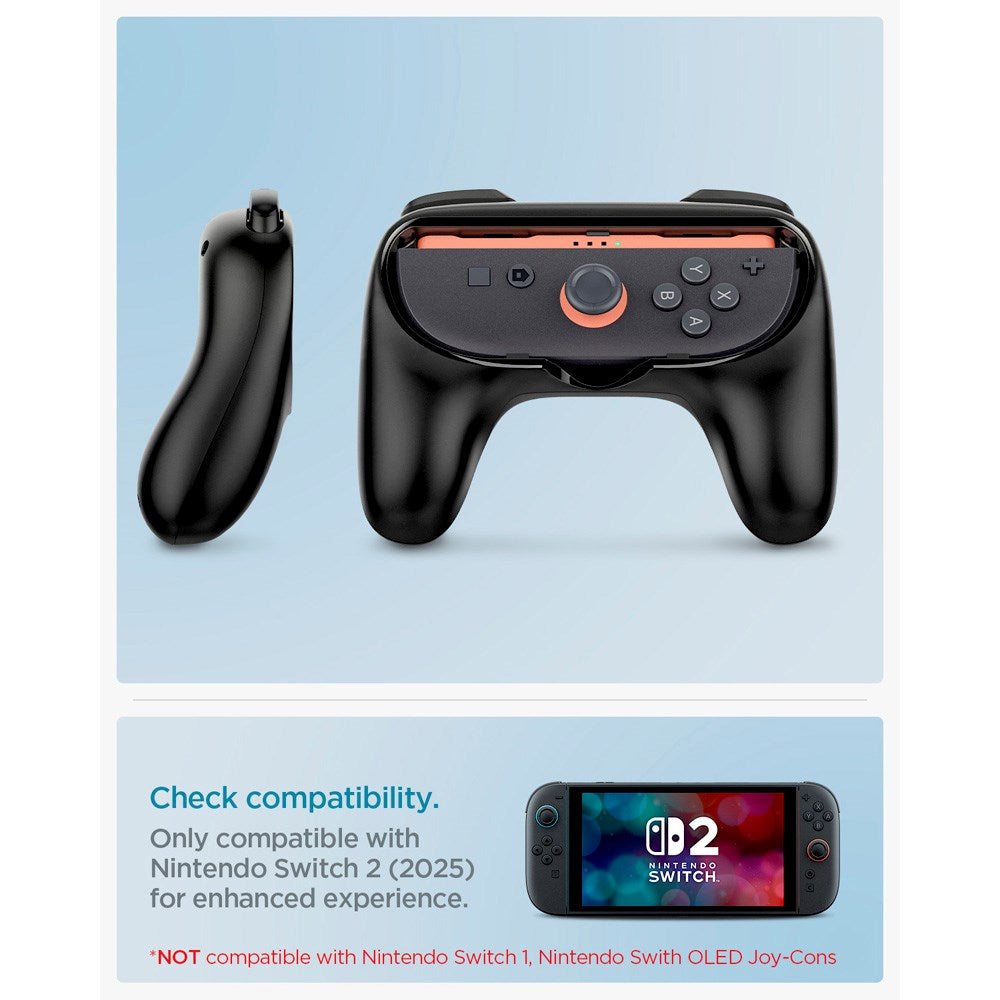 Spigen Nintendo Switch 2 Joy Con Grip - 2 stk - Sort