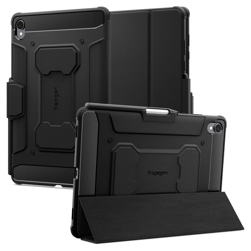 Spigen Samsung Galaxy Tab S11 Rugged Armor Pro Flip Cover - Sort
