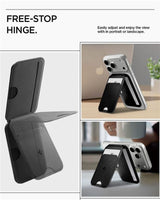 Spigen Slim Fold Kortholder - 3 Kort - Ståfunktion - MagSafe Kompatibel - Sort