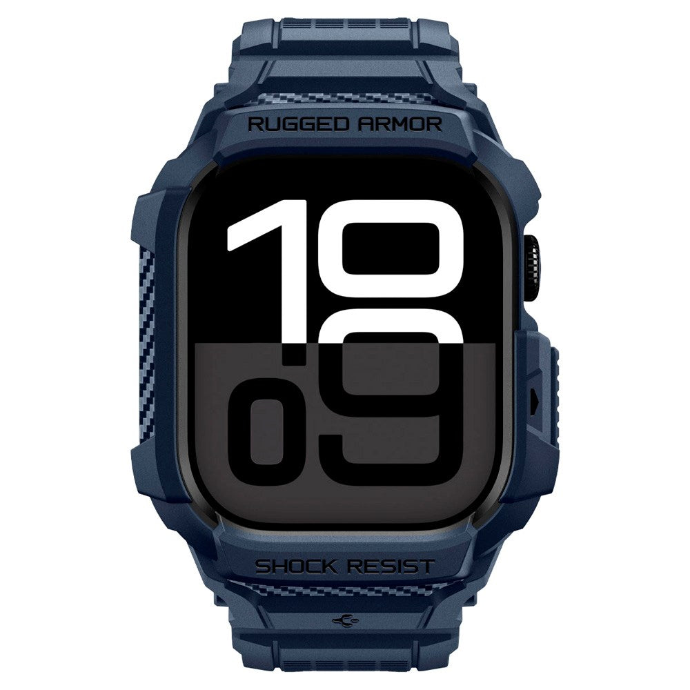 Spigen Apple Watch 11 (42mm) Rugged Armor Pro 2 Cover & Rem - Blå