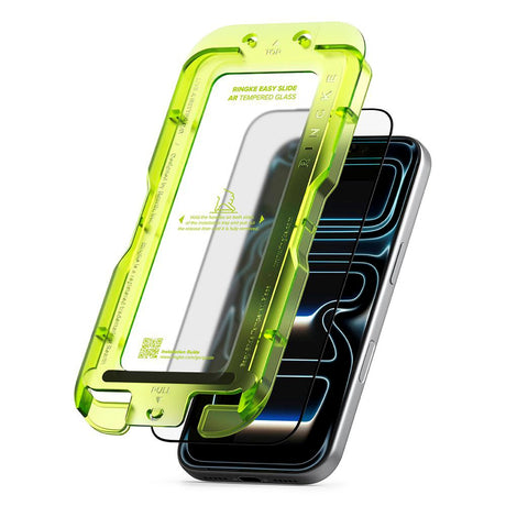Ringke iPhone 17 Pro Max Easy Slide Antireflekterende Hærdet Skærmglas m. Installationsramme - Gennemsigtig