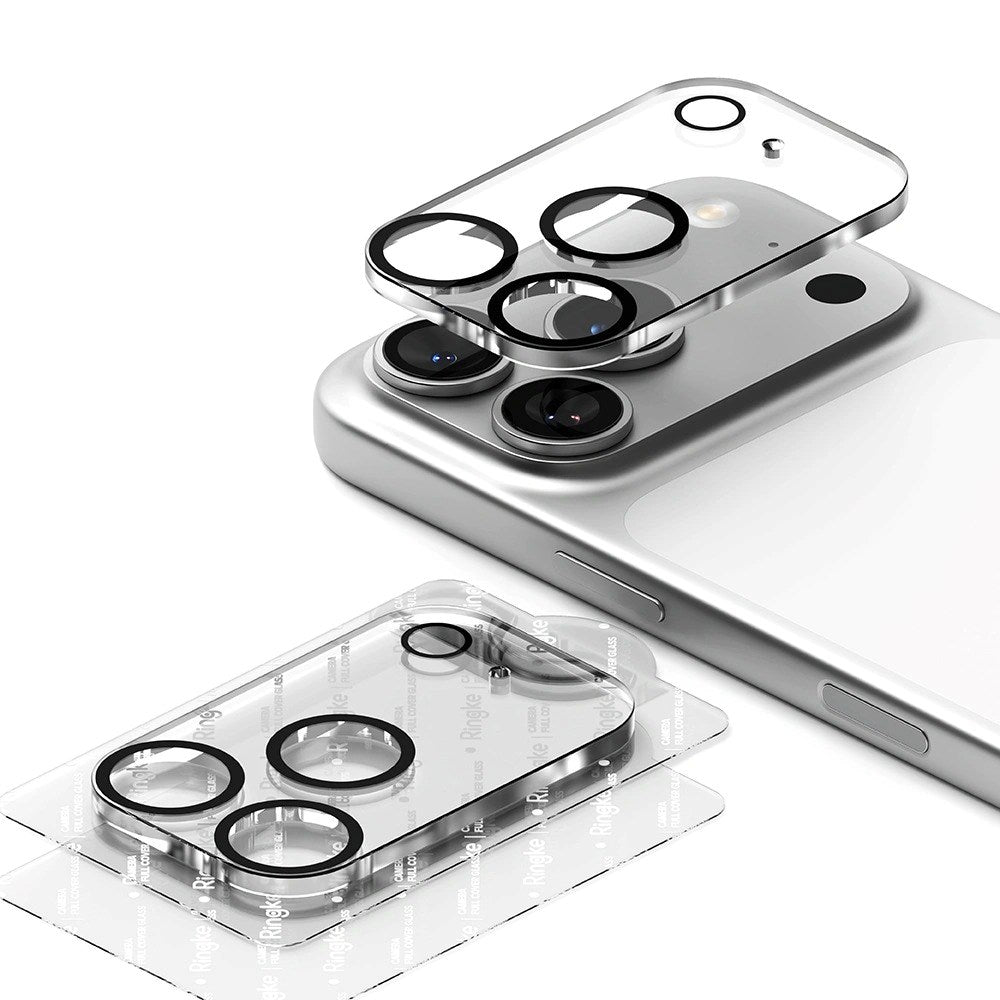 iPhone 17 Pro Max Ringke Kamerabeskyttelsesglas - 2 stk. - Gennemsigtig / Sort