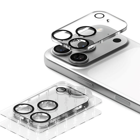 iPhone 17 Pro Max Ringke Kamerabeskyttelsesglas - 2 stk. - Gennemsigtig / Sort