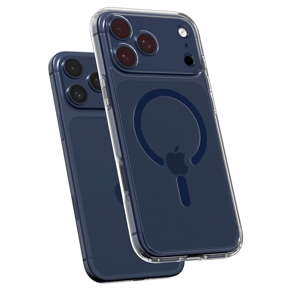 Spigen iPhone 17 Pro Max Ultra Hybrid Bagside Cover - MagSafe Kompatibel - Gennemsigtig / Blå