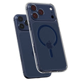 Spigen iPhone 17 Pro Max Ultra Hybrid Bagside Cover - MagSafe Kompatibel - Gennemsigtig / Blå