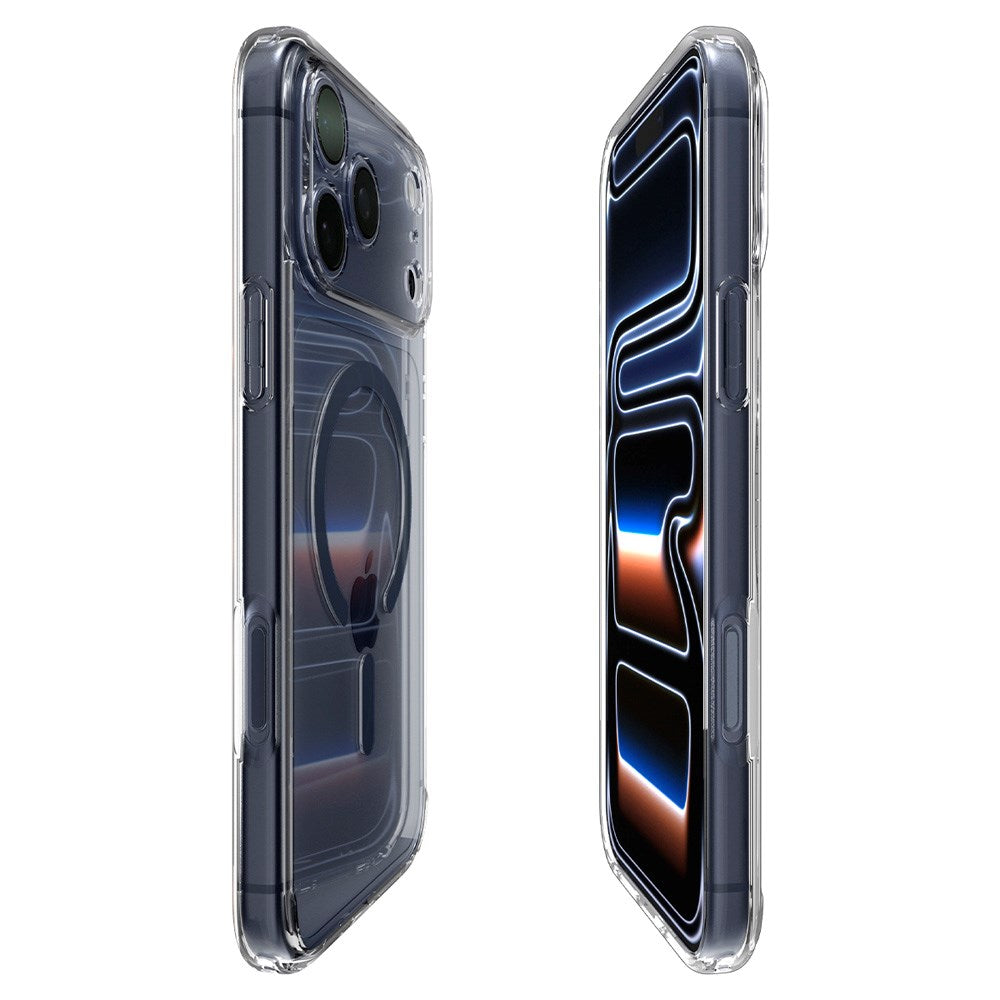 Spigen iPhone 17 Pro Max Ultra Hybrid Bagside Cover - MagSafe Kompatibel - Gennemsigtig / Blå