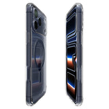 Spigen iPhone 17 Pro Ultra Hybrid Bagside Cover - MagSafe Kompatibel - Gennemsigtig / Blå