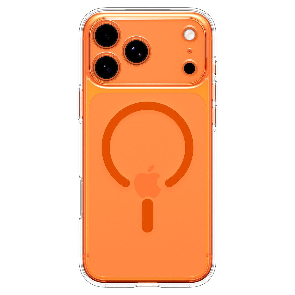 Spigen iPhone 17 Pro Ultra Hybrid Bagside Cover - MagSafe Kompatibel - Gennemsigtig / Orange