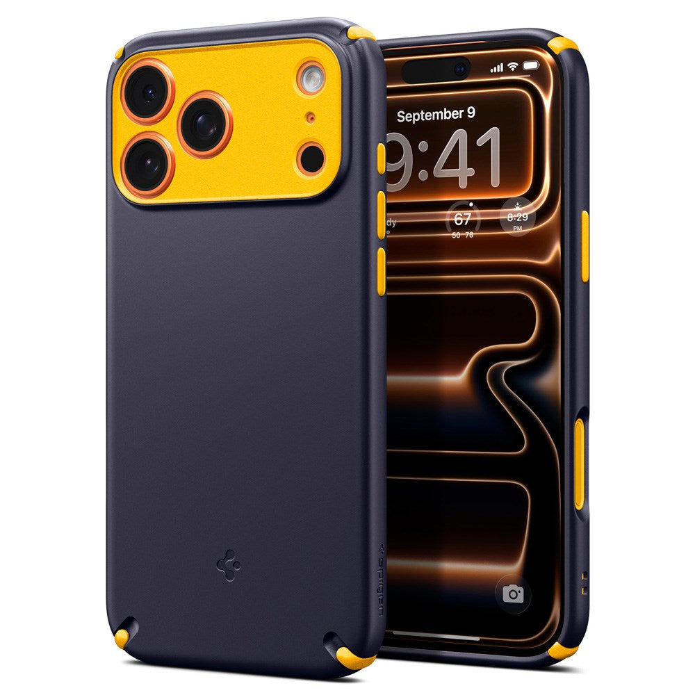 Spigen iPhone 17 Pro Max Nano Pop Hybrid Mobil Cover - MagSafe Kompatibel - Blå / Gul