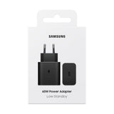 Original Samsung Vægoplader m. 1x USB-C - 60W - Sort