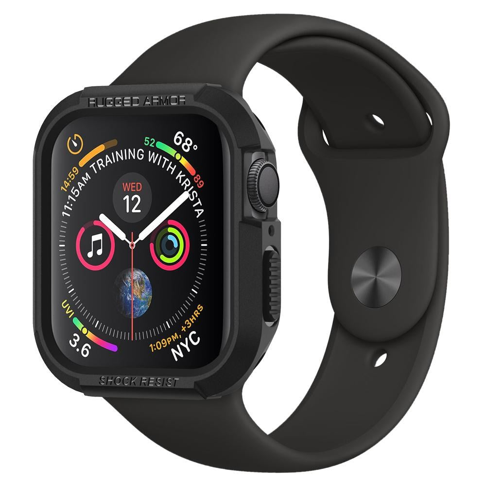 Apple Watch SE/6/5/4 (44 mm) SPIGEN Rugged Armor-deksel - TPU-deksel - Svart