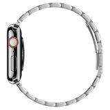 Apple Watch (42/44/SE/45/46/49 mm) Spigen Modern Fit Band - Stropp i rustfritt stål inkl. Pinner - Sølv