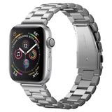 Apple Watch (42/44/SE/45/46/49 mm) Spigen Modern Fit Band - Stropp i rustfritt stål inkl. Pinner - Sølv