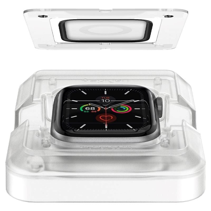 Spigen Apple Watch (38/40/SE/41/42mm) EZ Fit Flex Skærmbeskyttelse - 2 Stk. - Gennemsigtig / Sort Kant