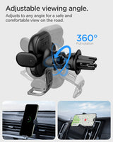 Spigen OneTap Universal 15W billader - Luftventil - Maks mobil: 64 - 92 mm - Svart