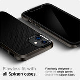 iPhone 12 Mini Spigen EZ Fit Glas.tR Skjermbeskytter 2. Del - Veskevennlig - Gjennomsiktig