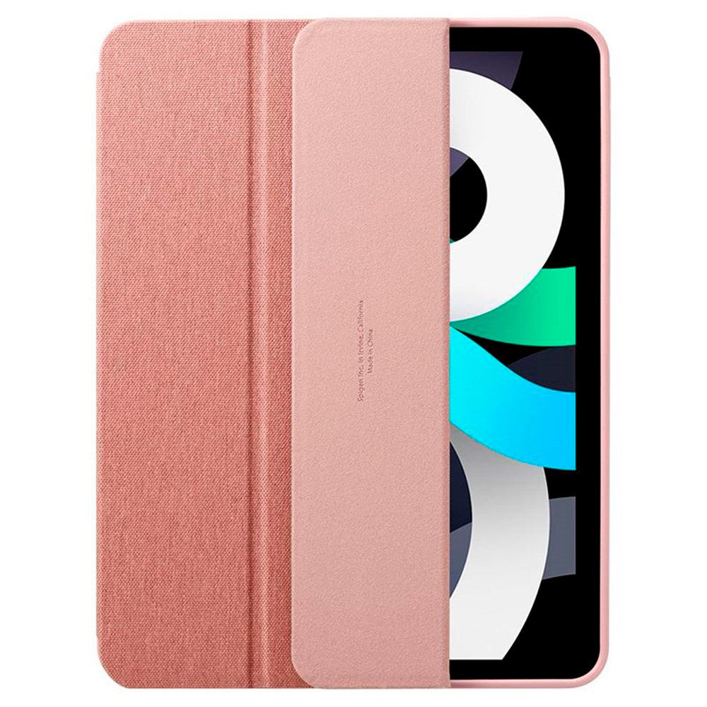 iPad Air 10.9-11" (2025-2020) Spigen Urban Fit Stof Flip Cover m. Pen Holder - Rose Gold