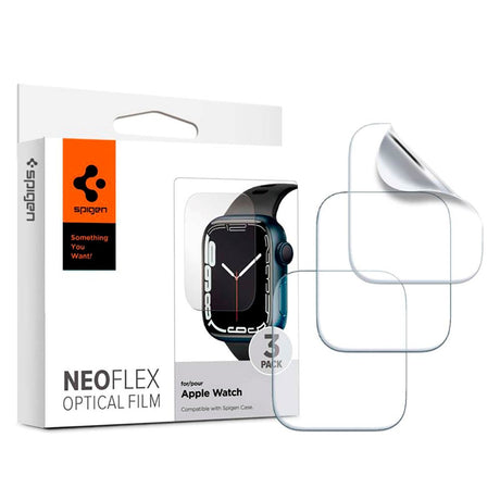 Spigen Apple Watch (45 / 44 mm) NeoFlex skjermbeskytter - 3-pakning - Gjennomsiktig