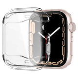 Apple Watch 9/8/7 (45 mm) Spigen Ultra Hybrid plastdeksel m. Skjermbeskytter - Krystallklar