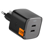 Spigen ArcStation PD 45W GaN Vegglader m. 2 x USB-C - Svart