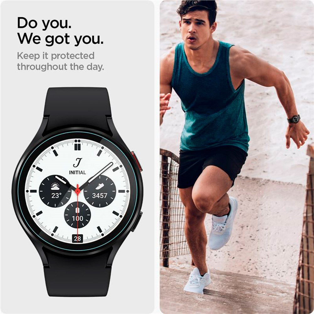 Spigen Samsung Galaxy Watch 5 Pro (45mm) EZ Fit GLAS.tR Skjermbeskytter - 2-Pack - Gjennomsiktig