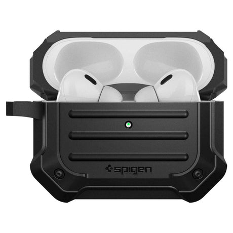 Spigen Though Armor Airpods Pro 2nd Gen Cover - MagSafe-kompatibel - w. Karabinhage - Svart