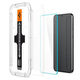 Samsung Galaxy S23 Spigen EZ Fit Glas.tR Skærmbeskyttelse 2. Stk - Case Friendly - Gennemsigtig