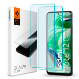 Xiaomi Redmi Note 12 (5G) / Poco X5 (5G) Spigen Glas.tr Slank skjermbeskytter - 2 stk - Gjennomsiktig