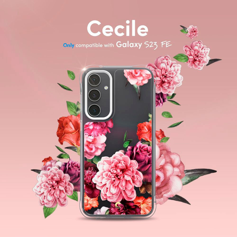Samsung Galaxy S23 FE Cyrill Cecile Plastik Bagside Cover m. Strop - Rose Floral