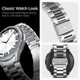 Spigen Samsung Galaxy Watch 6 Classic (47mm) Modern Fit Band - Rustfri Stål Rem inkl. Link Remover - Sølv
