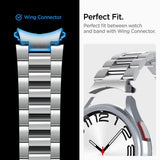 Spigen Samsung Galaxy Watch 6 Classic (47mm) Modern Fit Band - Rustfri Stål Rem inkl. Link Remover - Sølv