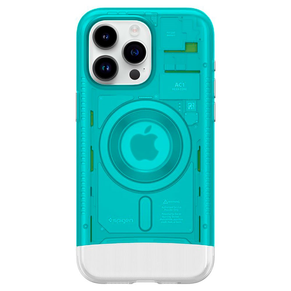 iPhone 15 Pro Max Spigen Classic C1 Bagside Cover - MagSafe Kompatibel - Turkis