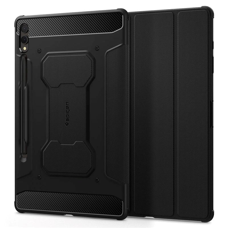 Samsung Galaxy Tab S9+ (Plus) Spigen Rugged Armor Pro Flip Case - Sort