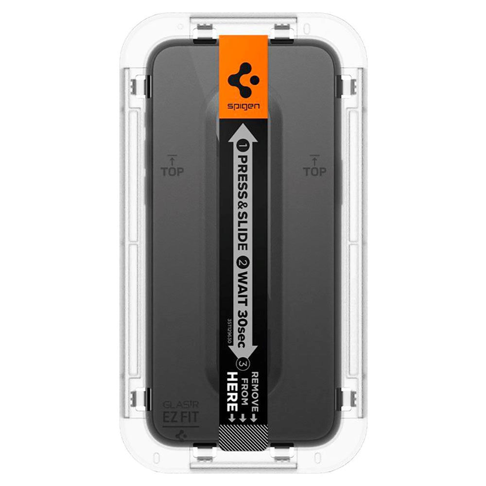 iPhone 15 Pro Spigen EZ Fit Glas.tR Skjermbeskytter 2. del - Case Friendly - Black Edge