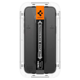 iPhone 15 Pro Spigen EZ Fit Glas.tR Skjermbeskytter 2. del - Case Friendly - Black Edge