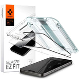 iPhone 15 Pro Spigen EZ Fit Glas.tR Skjermbeskytter 2. del - Case Friendly - Black Edge