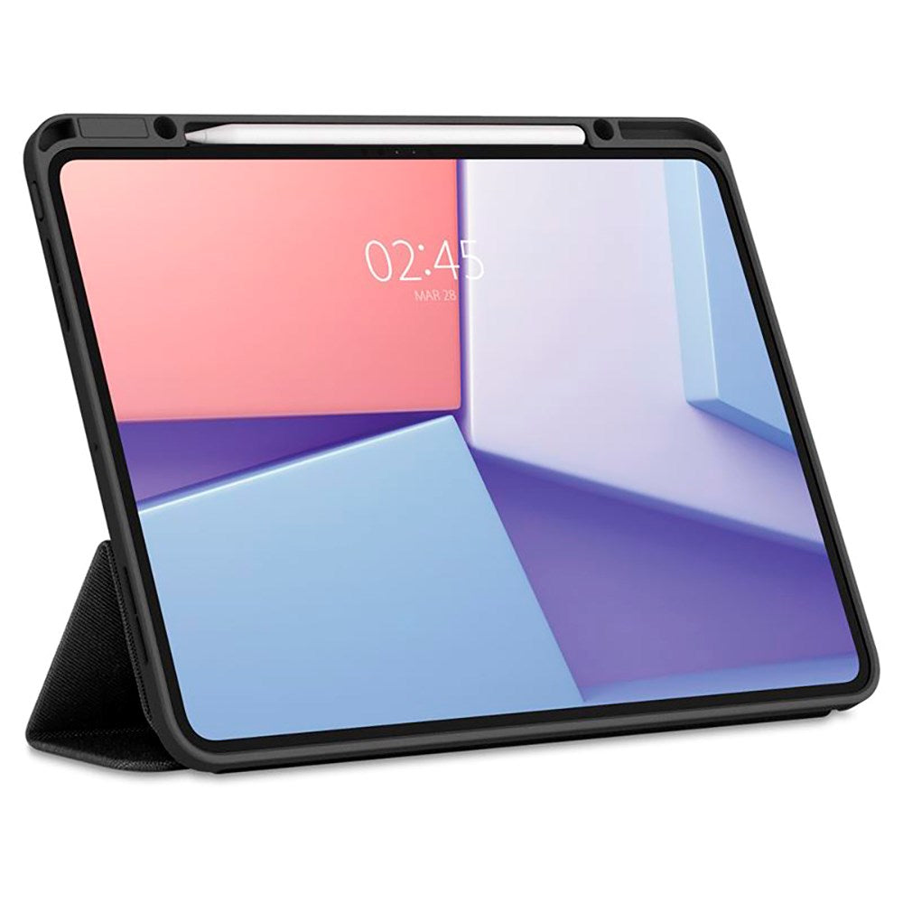 iPad Pro 13" (2024) Spigen Urban Fit Flip-deksel med penneholder - svart