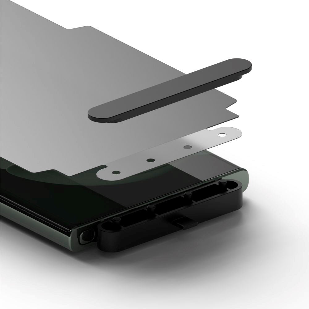 Samsung Galaxy S23 Ultra Slim Dual Easy Wing Screen Film - Veskevennlig - Personvernfunksjon - Svart