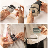 Ringke Samsung Galaxy Buds 3 / 3 Pro Onyx Magnetic Flexible Plastic Cover m. Karabinkrok - MagSafe-kompatibel - Svart