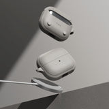 Ringke Samsung Galaxy Buds 3 / 3 Pro Onyx Magnetic Flexible Plastic Cover m. Karabinkrok - MagSafe-kompatibel - Grå