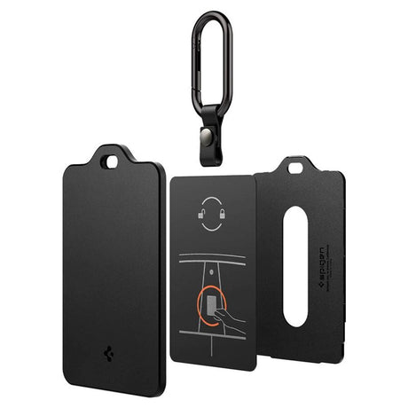 Spigen - Tesla Key Card Holder - Karabinkrok - 2-Pack - Svart