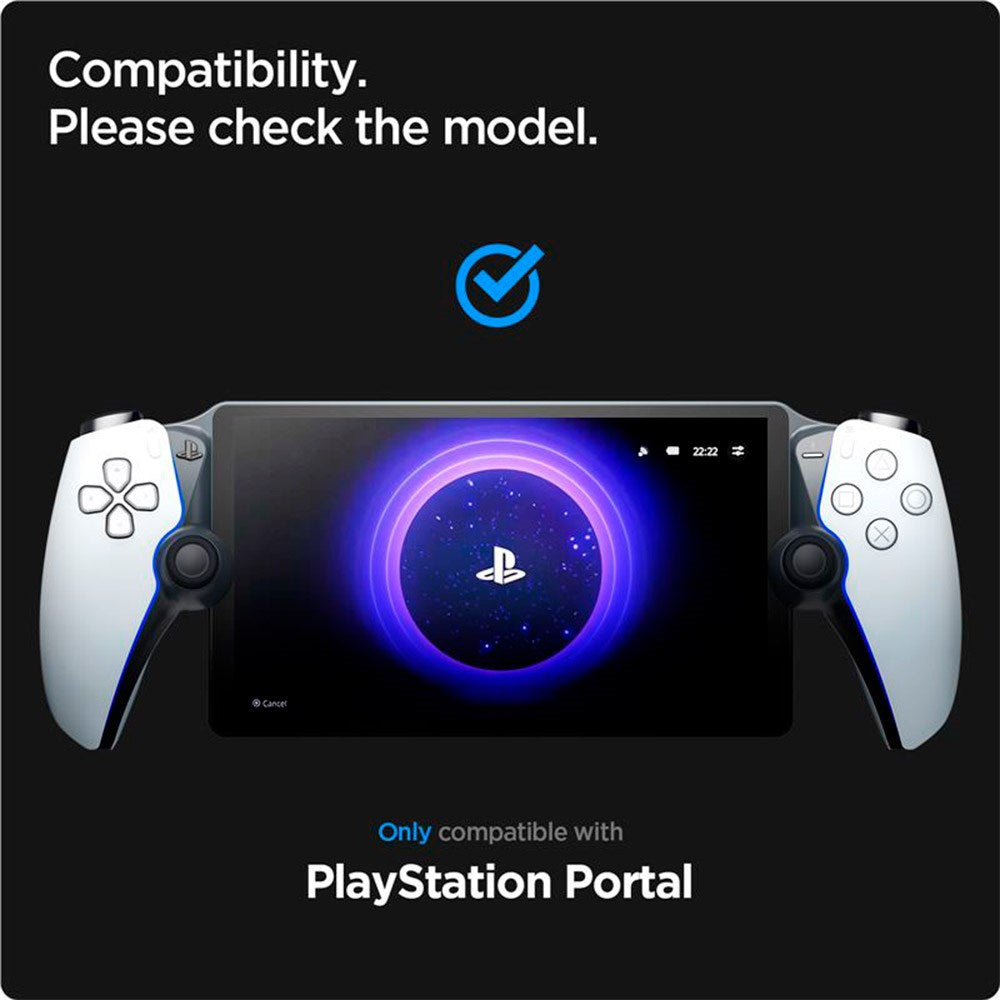 Spigen Glass tR EZ Fit skjermbeskytter for PlayStation Portal Remote Player - Gjennomsiktig