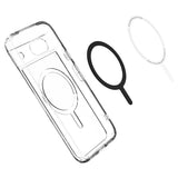 Google Pixel 8a Spigen Ultra Hybrid Bakdeksel - MagSafe-kompatibelt - Gjennomsiktig / Svart