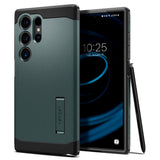 Samsung Galaxy S24 UItra Spigen Tough Armor Case m. Stativ - Grønn