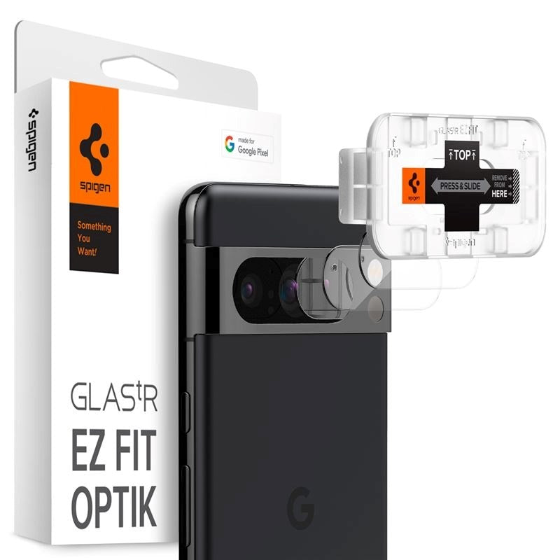 Google Pixel 8 Pro Spigen EZ Fit. tR Optik Kameralinsebeskytter - 2 stk - Gjennomsiktig