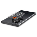 Samsung Galaxy S24 Ultra Spigen kameralinsebeskytterglass - 2-pakning - Svart / Gjennomsiktig