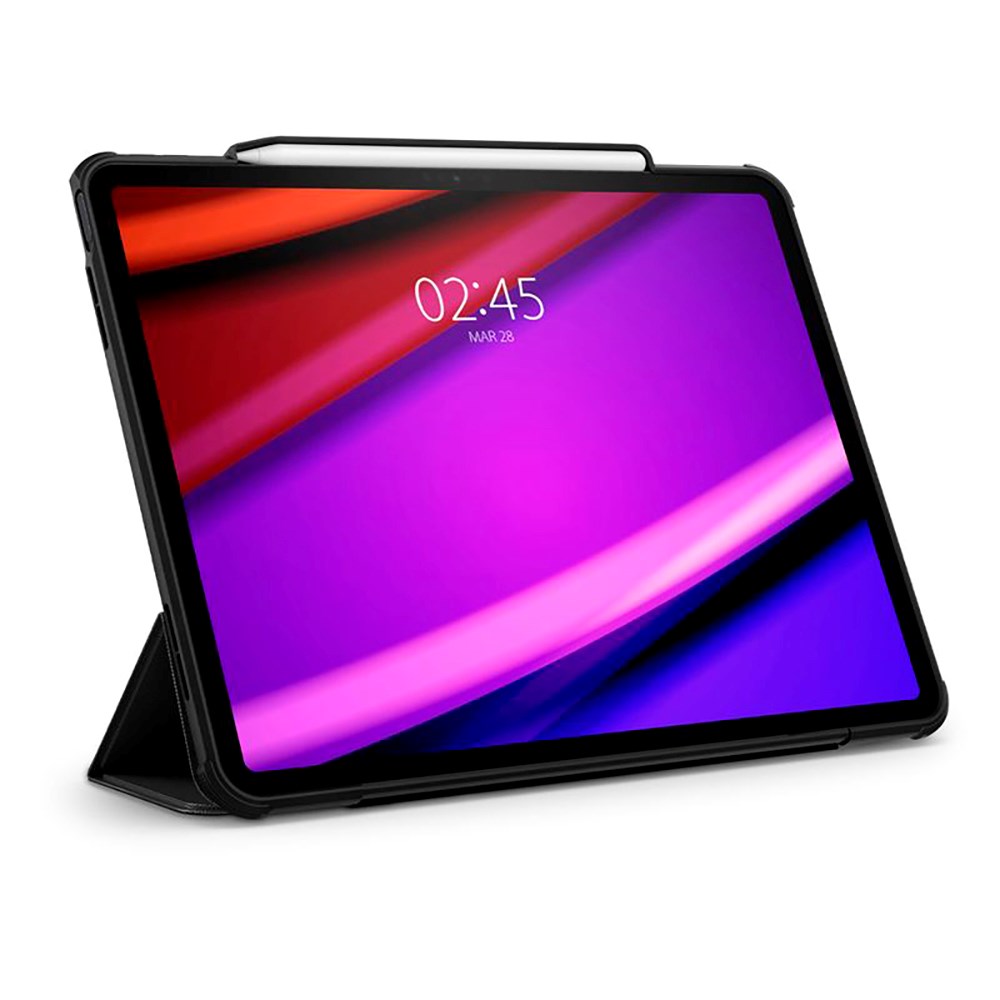 iPad Air 13" (2025 / 2024) Spigen Rugged Armor Pro Flip Cover m. Apple blyantholder - svart