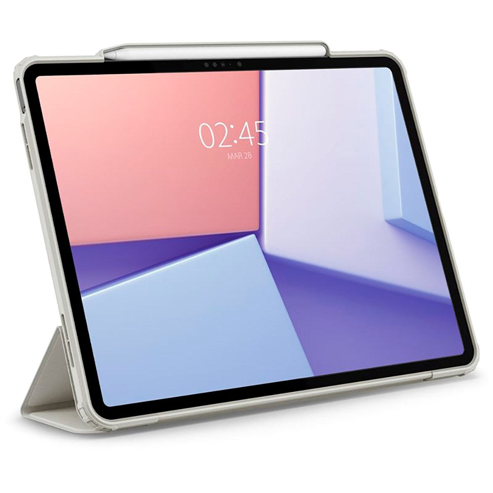 iPad Air 13" (2025 / 2024) Spigen Air Skin Pro Leather Flip Cover - Grå 