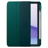 iPad Air 11" (2025 / 2024) Spigen Urban Fit Stof Flip Cover m. Pen Holder - Grøn